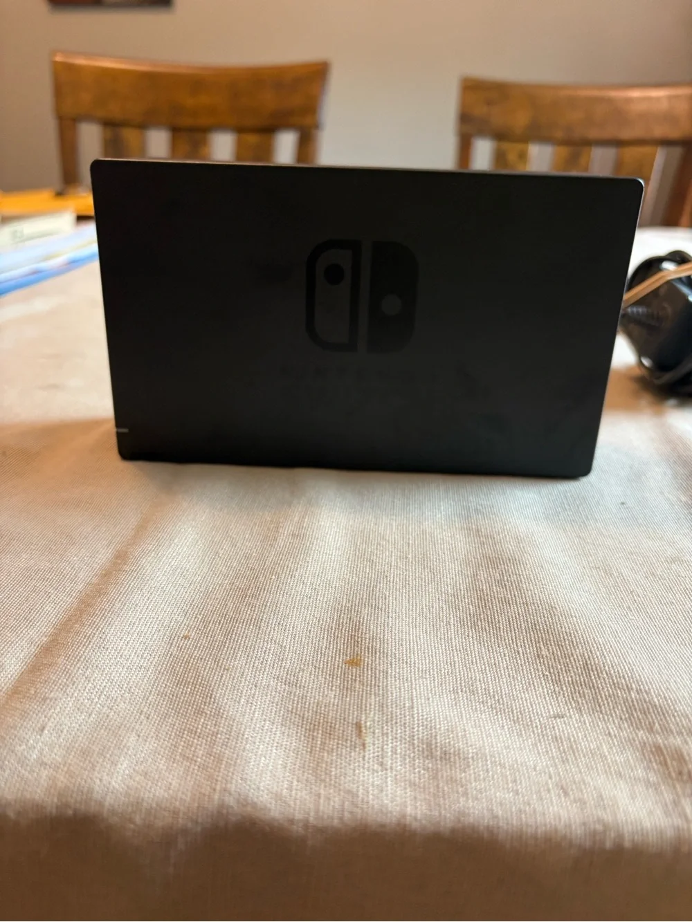 Nintendo Switch with Blue Left and Yellow Right Joy‑Con Controllers